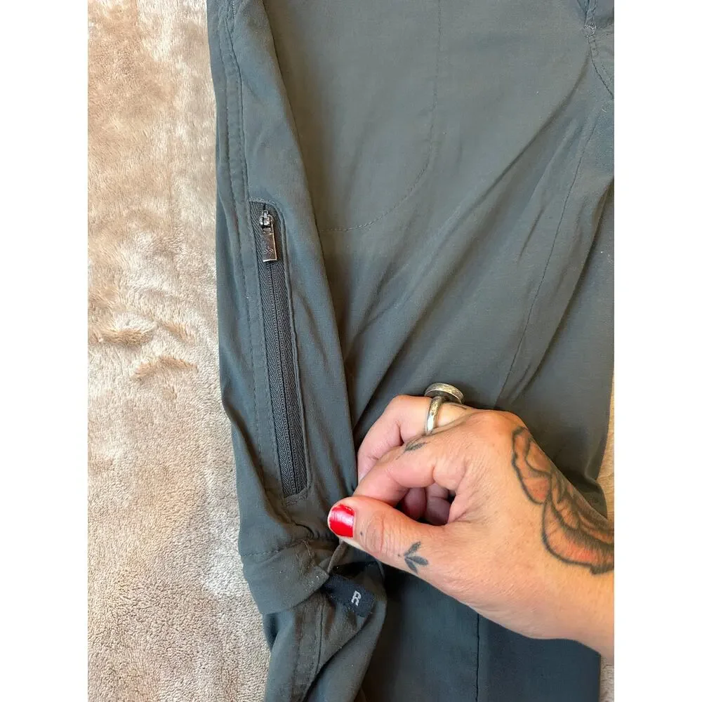Columbia Omni Shield Convertible Hiking Pants Zip Off Shorts Womens 10 Gray